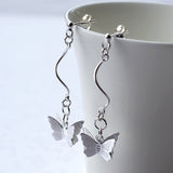 Silver Butterfly Earrings by Martha Jackson
