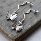 Silver Butterfly Earrings by Martha Jackson